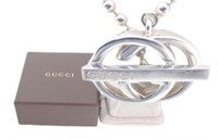 Gucci Silver Interlocking GG Necklace