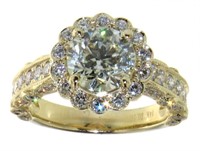 14kt Gold 3.18 ct Round Brilliant Diamond Ring