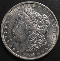 1889-O MORGAN DOLLAR AU