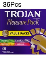 36Pcs Trojan Condom Pleasure Pack Lubricated