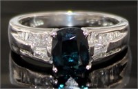 Platinum 1.84 ct Sapphire & Diamond Ring