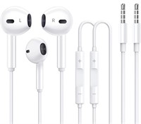 2 Pack Apple Earbuds [Apple MFi Certified]