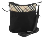 Burberry Black & Tan Nova Check Shoulder Bag