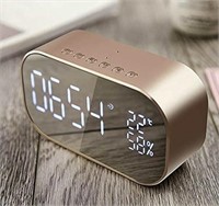 Digital Mirror LED Bluetooth Alarm Clock Night