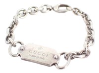 Gucci ID Plate Chain Bracelet