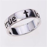 True Love Waits - Sterling Silver Ring - Size 4