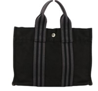 Hermes Black Canvas Small Tote Bag