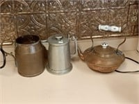 copper + aluminum pitcher & teapot