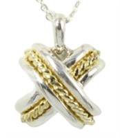 18k Gold Tiffany & Co. Signature X Necklace