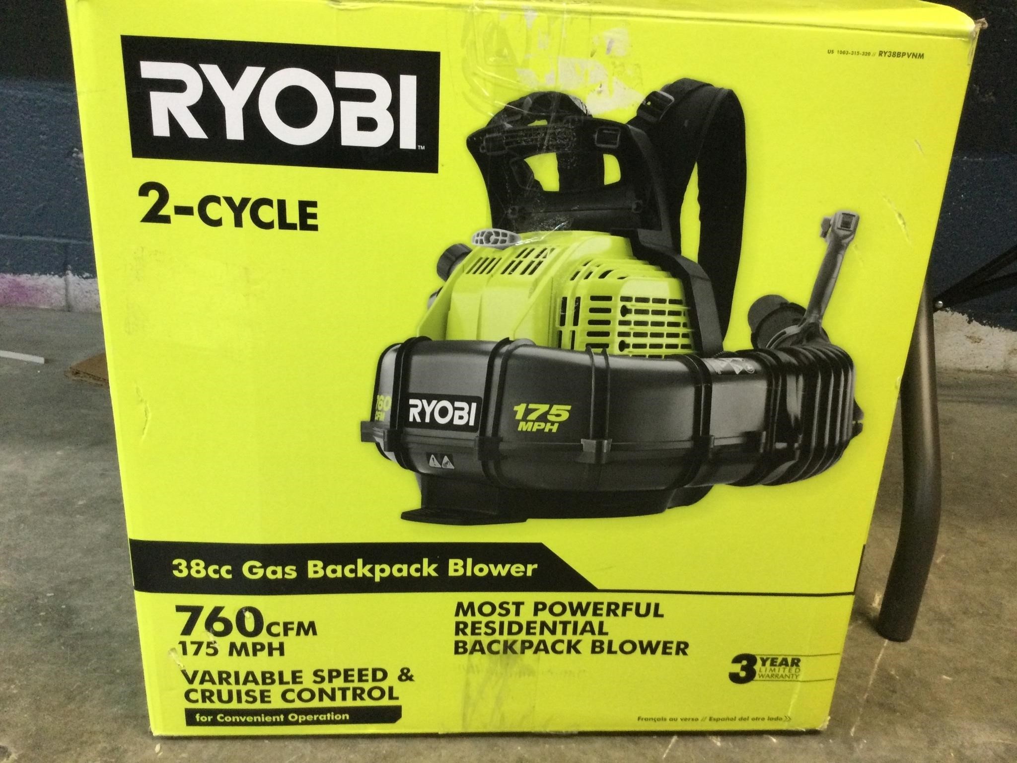 Ryobi 2-cycle 38cc Gas backpack Blower