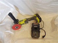 Ryobi 4 1/2 in Grinder w Battery & Charger