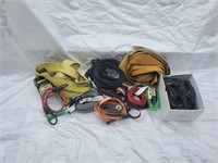 Assortment of Tow Straps and Ratchet Straps