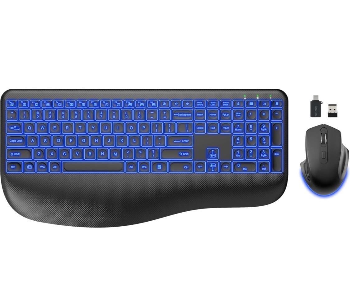 Wireless Keyboard Mouse Combo Rechargeable