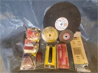 Sanding Supplies, Grinding Disc, & Tote