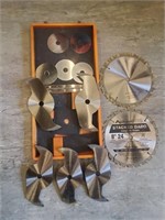 Assortment of Saw Blades Includes Case