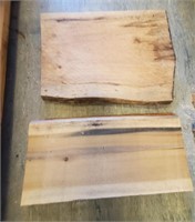 (2) Rough Cut Wood Slab 32x15,  31x23