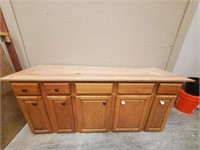 Wood Cabinet 79x24x32 Plywood Countertop