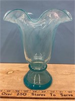 Unmarked Art Glass Vase (9.5"H)