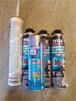 Various Cans of Spray Foam & Sealer