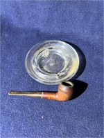 Ashtray and vintage pipe