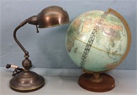 Desk Lamp & Globe