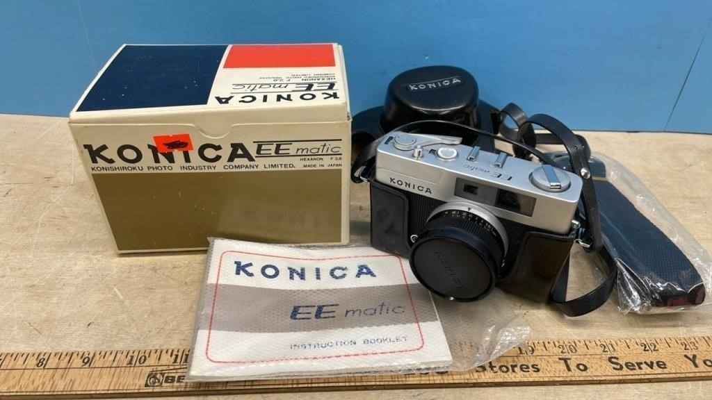 Konica EEmatic 35MM Film Camera w/f2.8 Lens,