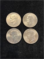 Lot of Four 1976 D Bicentennial Eisenhower Dollars