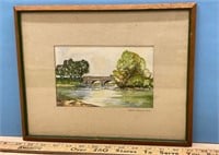 Framed Watercolour painting by Betty Carlin (13"