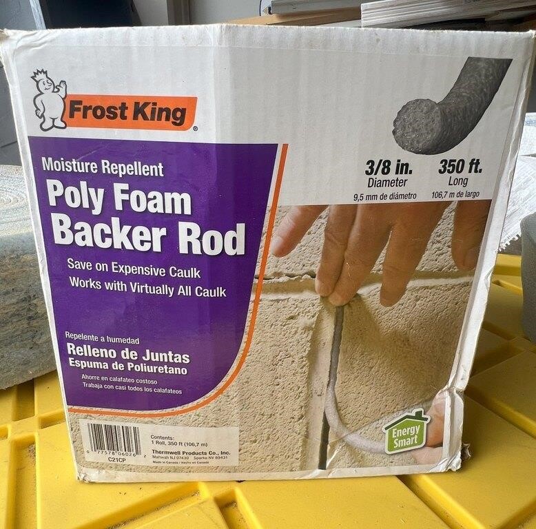 Poly Foam Backer Rod Moisture Repellent