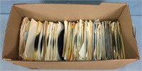 Box of 45rpm Vinyl Records