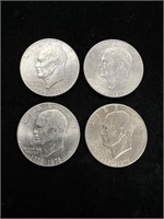 Lot of Four 1976 Bicentennial Eisenhower Dollars