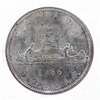 1966 Canada Silver Dollar MS64 ICCS1