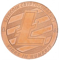 Litecoin Crypto Currency - One Ounce Copper .999