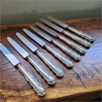 Set of 8 Rostfrei Solingen Sterling Handle Knives