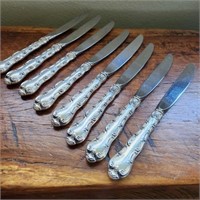 Set of 8 Gorham Sterling Handle Knives