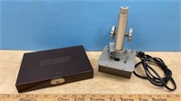 9" Metal Industrial Microscope w/Dual Lights