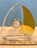Bulova Sailboat Crystal Shell Clock (8")