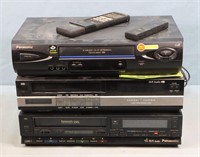(2) Panasonic VCRs + GE VCR