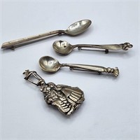 Sterling Silver Brooches (21.0g)