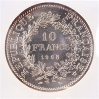 France 1968 10 FR MS64 ICCS