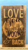 Wooden Sign (14" x 24").  NO SHIPPING