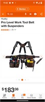 Husky Pro Level Tool Belt with Suspenders