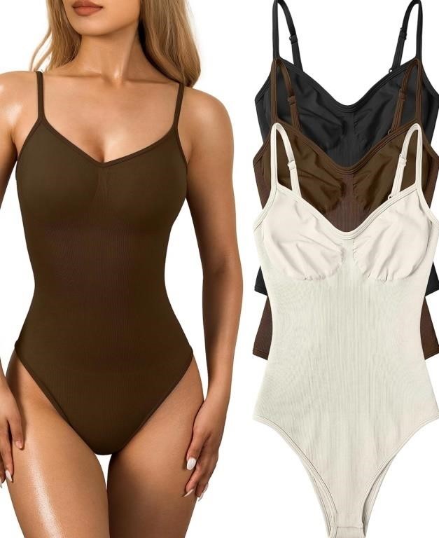 New Women's 3 Piece Bodysuits Sexy Ribbed