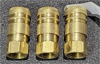 3 brass quick connect air hose fittings