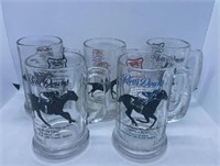 Vintage River Downs Horse Racing Glasses Lot -