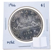 1966 Canada Silver Dollar MS62