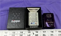 Engraved Zippo Lighter with Box