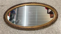 Framed Oval Mirror (35" x 19.5").  NO SHIPPING