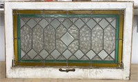 Antique Stained Glass Window (34" x 21")