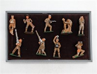Lot of 9 Military Led Figures Hanoil Barclay WW1
